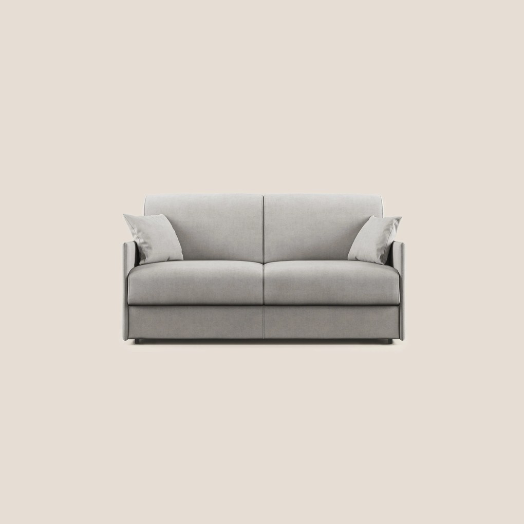 Evans Divano letto in morbido tessuto impermeabile T02 grigio_chiaro 169 cm (mat. 140x197)