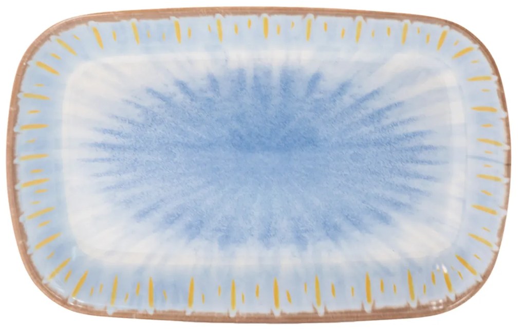 Vassoio rettangolare in melammina blu Soler