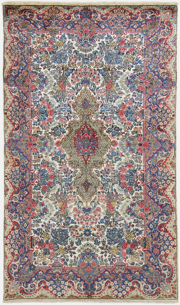 Kerman Tappeto 220x120 (Iran) Annodato A Mano