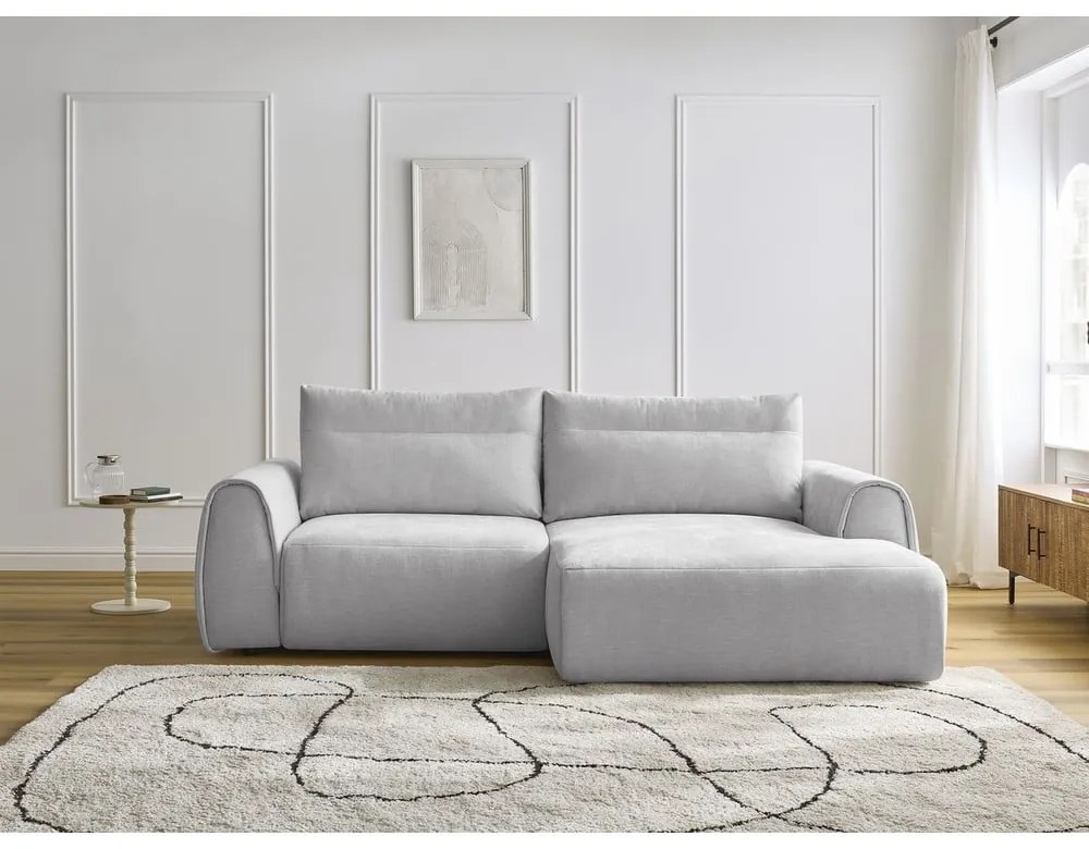 Divano angolare in grigio chiaro Aden – Bobochic Paris