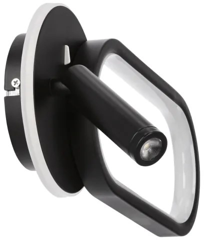 Applique a LED MONET LED/13W/230V + LED/2W 3000/4000/6000K nero