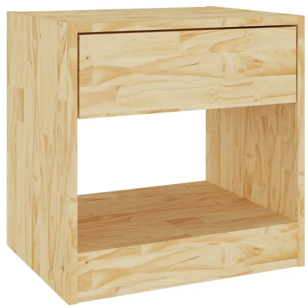 Comodini 2 pz 40x31x40 cm in legno massello di pino
