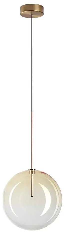 Ideal Lux - Lampadario LED a sospensione con filo EQUINOXE 1xG4/2W/230V diametro 25 cm ottone/fumé