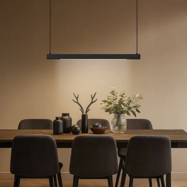 Lampadario LED su cavo LINEA LED/36W/230V 3000/4000/5700K IRC 90 nero