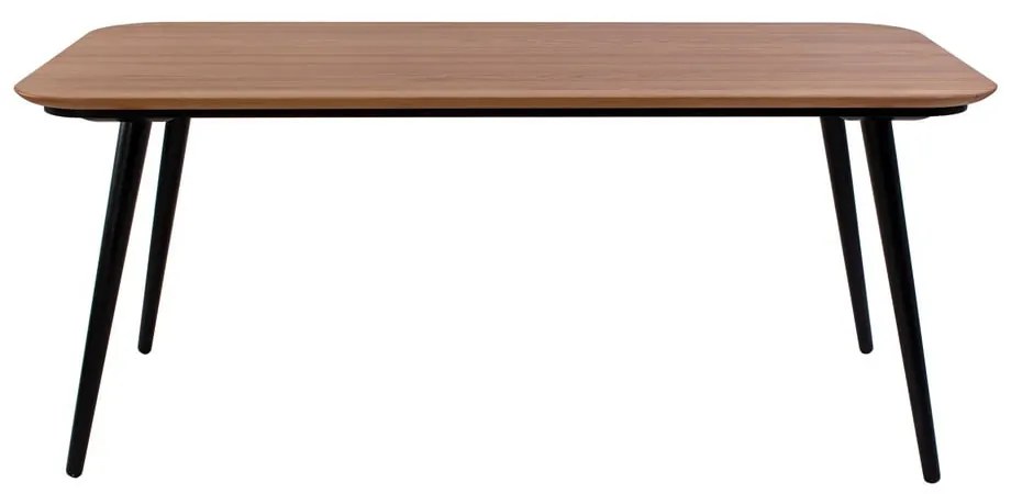 Tavolo da pranzo in legno di frassino con gambe nere , 180 x 90 cm Contrast - Ragaba