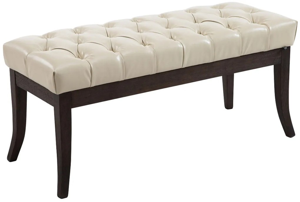 Panchina Ramses Chesterfield İn Ecopelle Antica Scura / Creme / 100 C