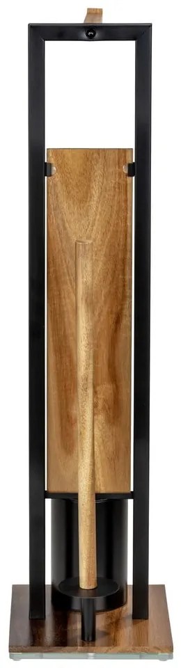 Porta carta igienica in legno con spazzola Rivalta Acacia - Wenko