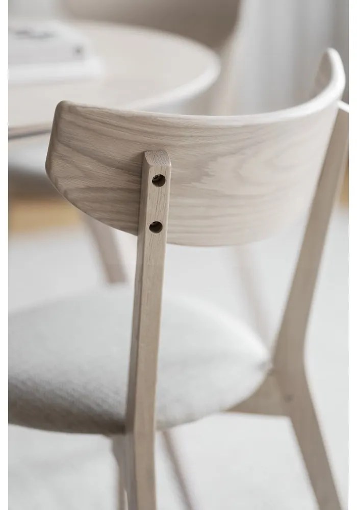 Sedia da pranzo in colore beige-naturale Ami - Rowico