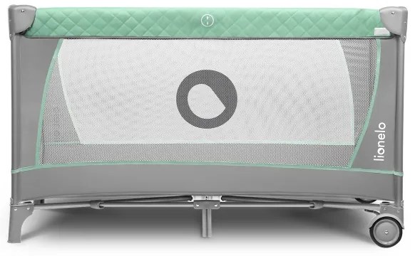 Lionelo - Lettino da viaggio FLOWER Turchese