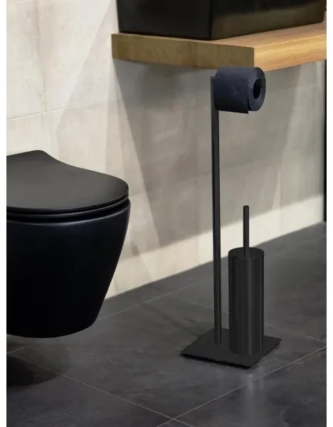 WENKO 71556800 - Set WC RECCO 20x71,5 cm nero