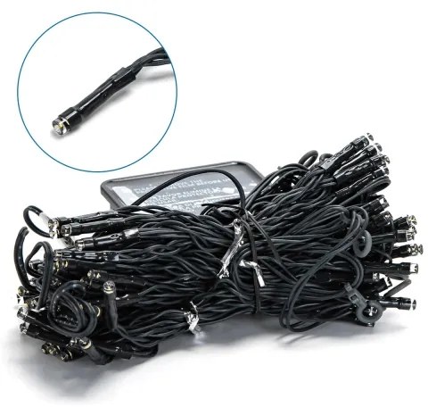 Aigostar - Catena di Natale solare a LED 100xLED/8 funzioni 4x1m IP65 bianco caldo