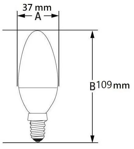 Lampada LED E14 9W, C37, 105lm/W - OSRAM LED Colore  Bianco Caldo 2.700K