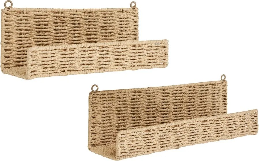 Mensole in set di colore naturale 2 pz 10 cm Treviso – House Nordic