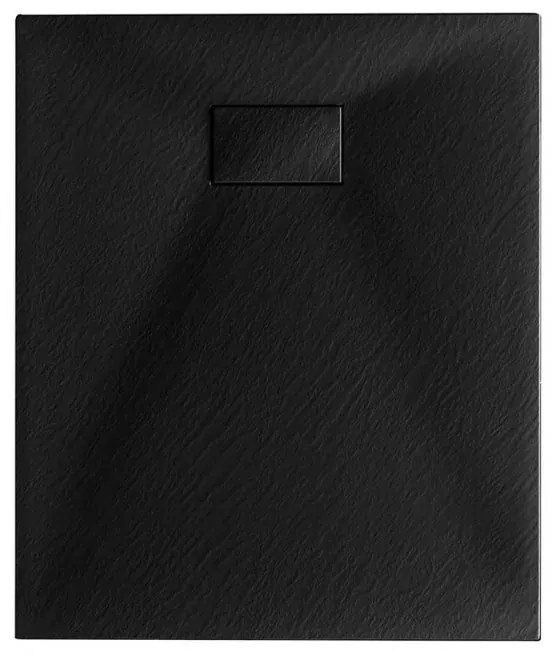 Piatto doccia 70x120 in resina nero effetto pietra riducibile Agorà