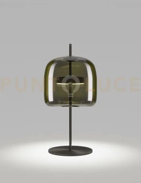 Jube lampada da tavolo p verde antico trasparente nero opaco 2 l241...