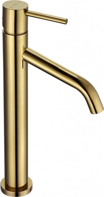 Mexen Rumba rubinetto alto per lavabo, oro - 73510-50