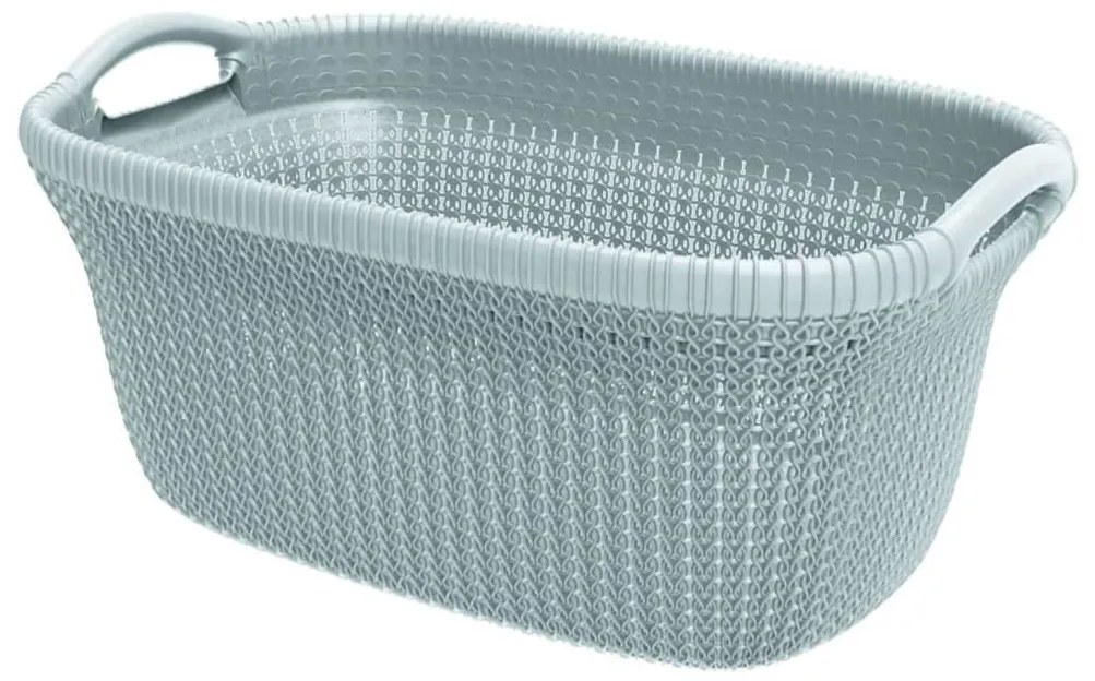 Cesto Portabiancheria Knit 40 L Azzurro /