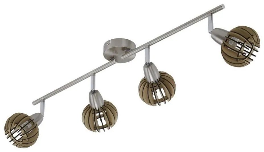 Briloner 2852-041 - Faretto RETRO 4xE14/5,5W/230V albero di caucciù