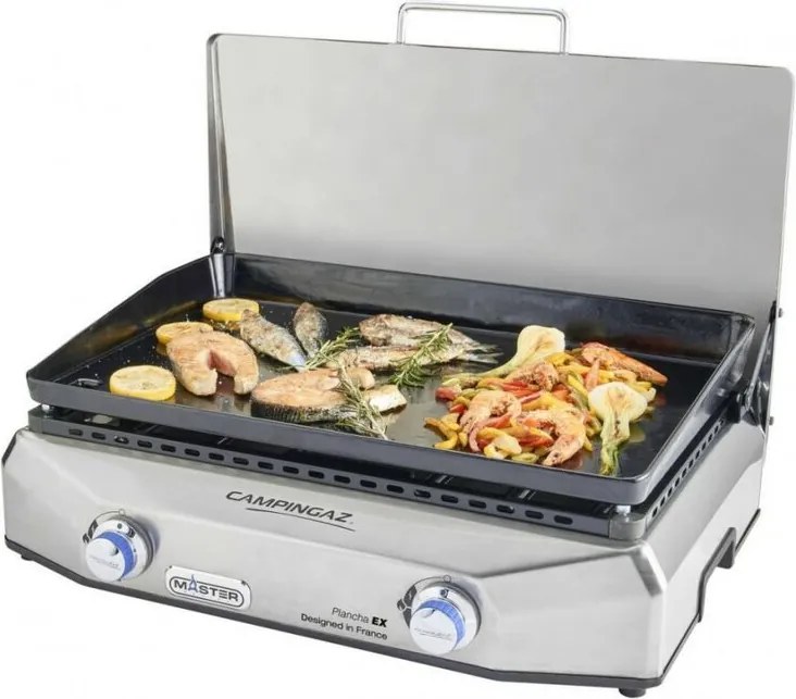 Master Plancha ex - Plancha da Tavolo Gas, 2 Bruciatori, Modello 3000004801 - Campingaz