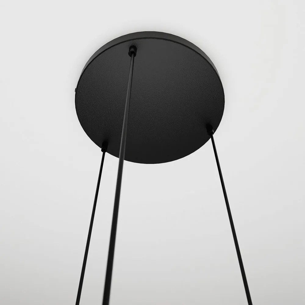 Lampadario a Sospensione in Acciaio e Vetro ISTAR 3 BL PREMIUM 3xE27 Colore delle Sfere Grafite, Trasparente, Ambrata