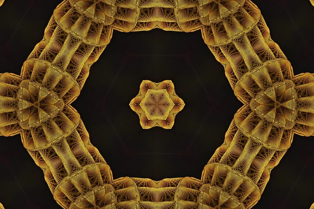 Carta da parati – Mandala dorata interessante