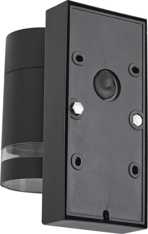 Lampada da parete moderna da esterno nera IP44 con sensore crepuscolare - Ensam