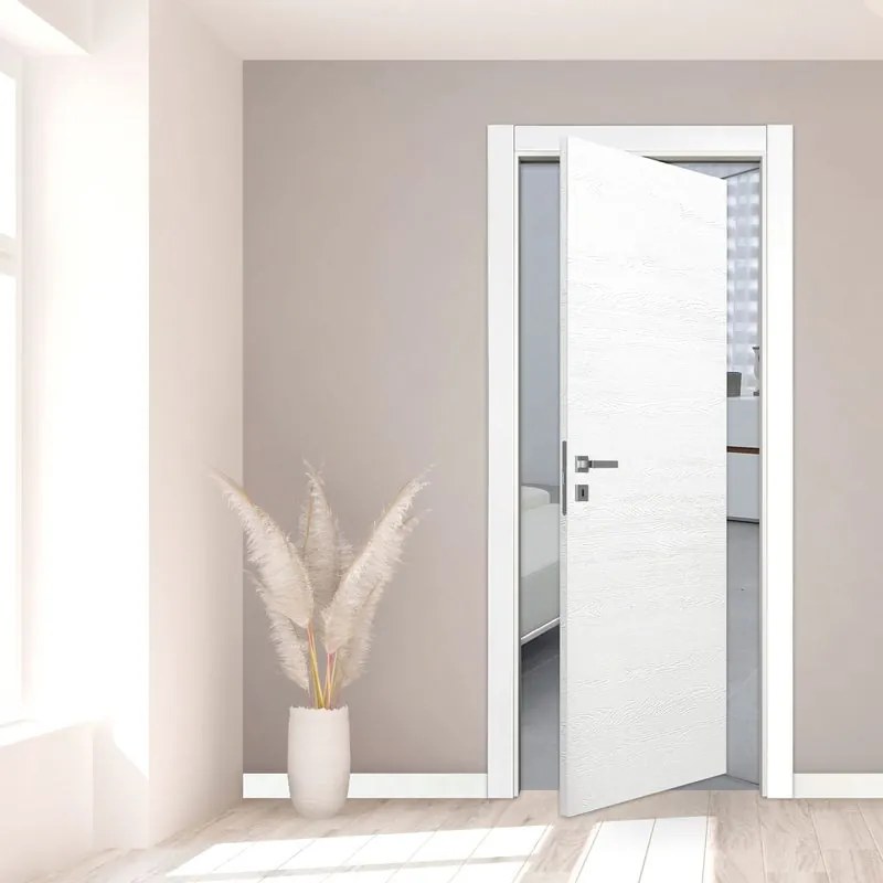 Porta interna rototraslante Mast in legno laccato colore bianco, L 70 x H 210 cm, apertura reversibile
