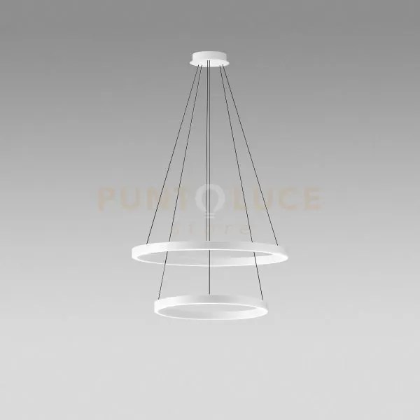 Criseide s/2p - lampadario a sospensione 2 luci bianco a led 3000k ...