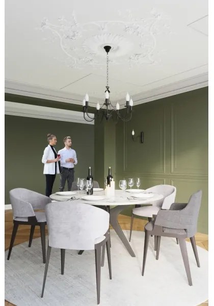 Lampadario a sospensione con catena MINERWA 3 3xE14/40W/230V nero