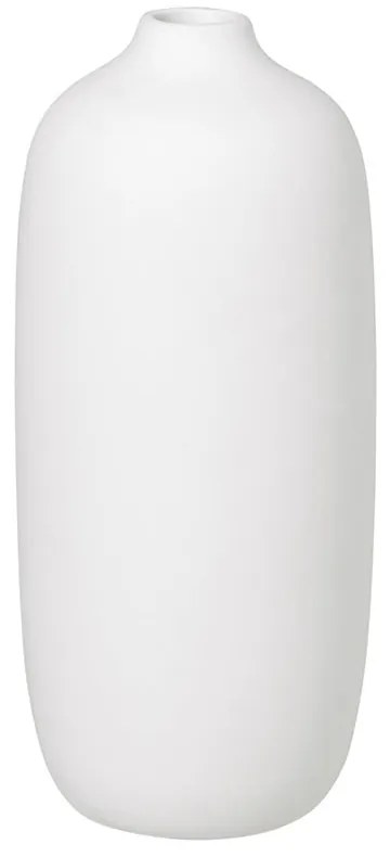 Vaso bianco in ceramica (altezza totale 18 cm) Ceola – Blomus