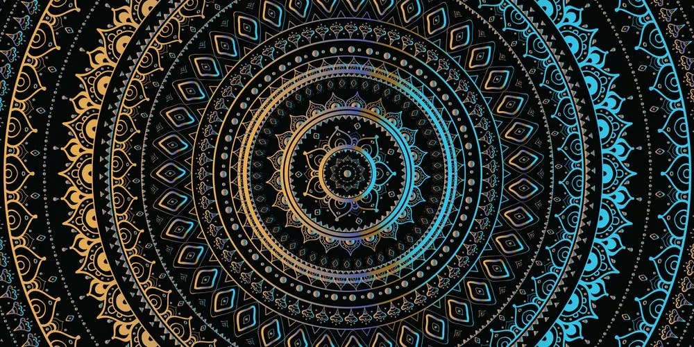 Stampa su tela – Mandala con motivo solare