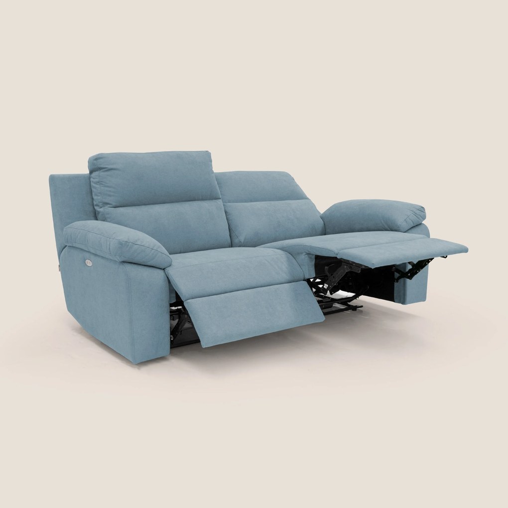 Romeo Divano relax con recliner elettrico in morbido tessuto impermeabile T02