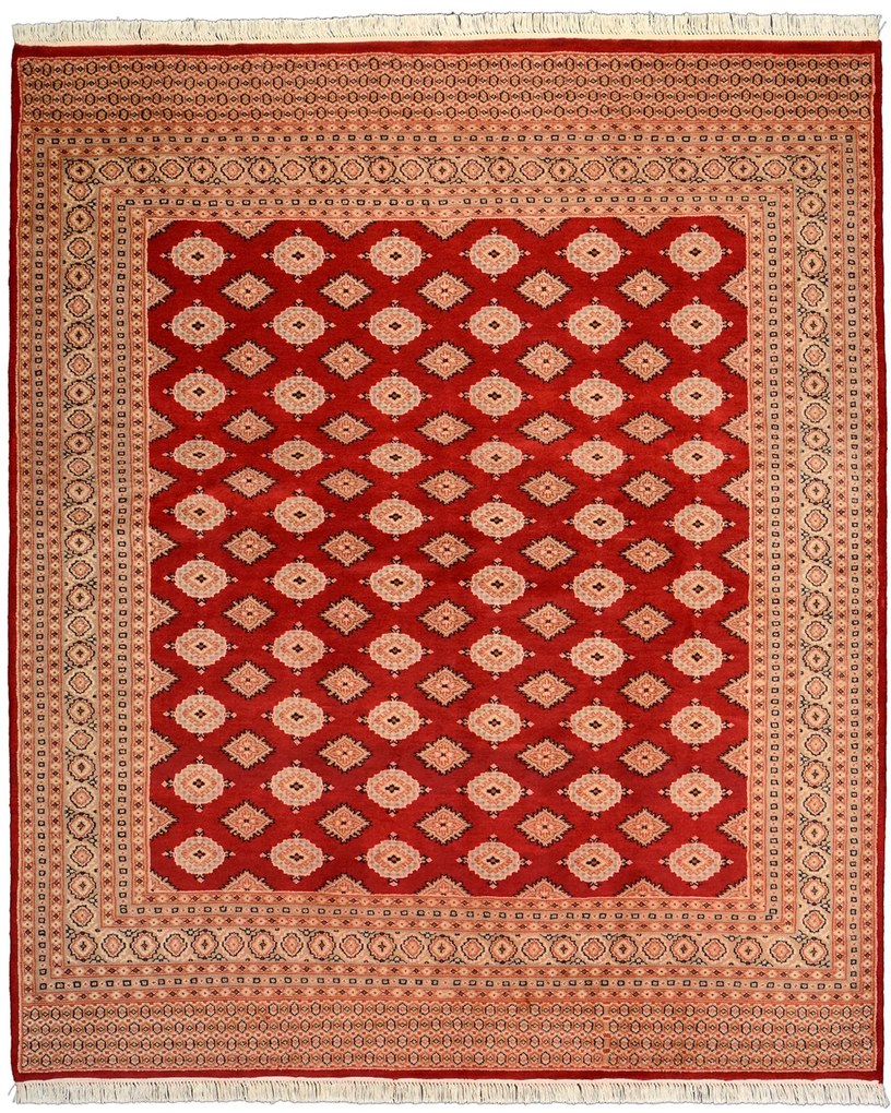 Bokhara Tappeto 240x200 Beige (Pakistan) Annodato A Mano