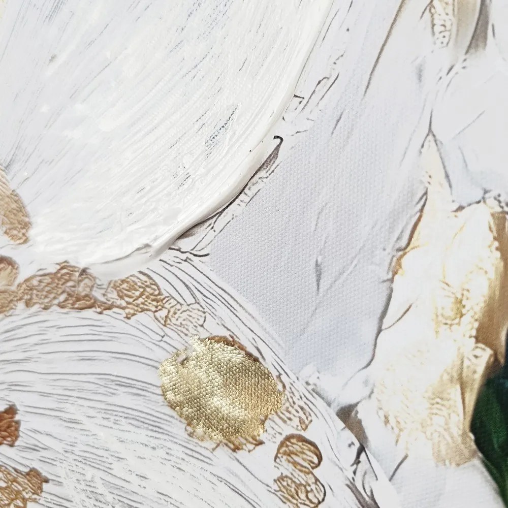 Quadro con elementi dipinti a mano 70x100 cm Petal Glow – Styler