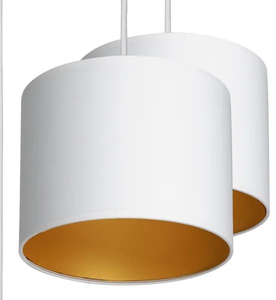 Lampadario a sospensione con filo ARDEN 5xE27/60W/230V bianco/oro