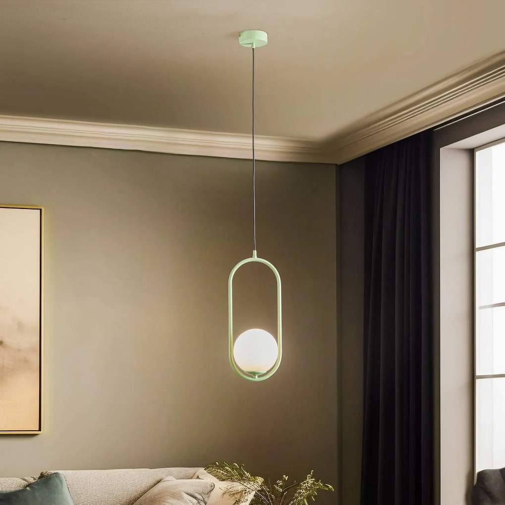 Jupiter Lampada a sospensione Samba, 1 luce, verde/bianco