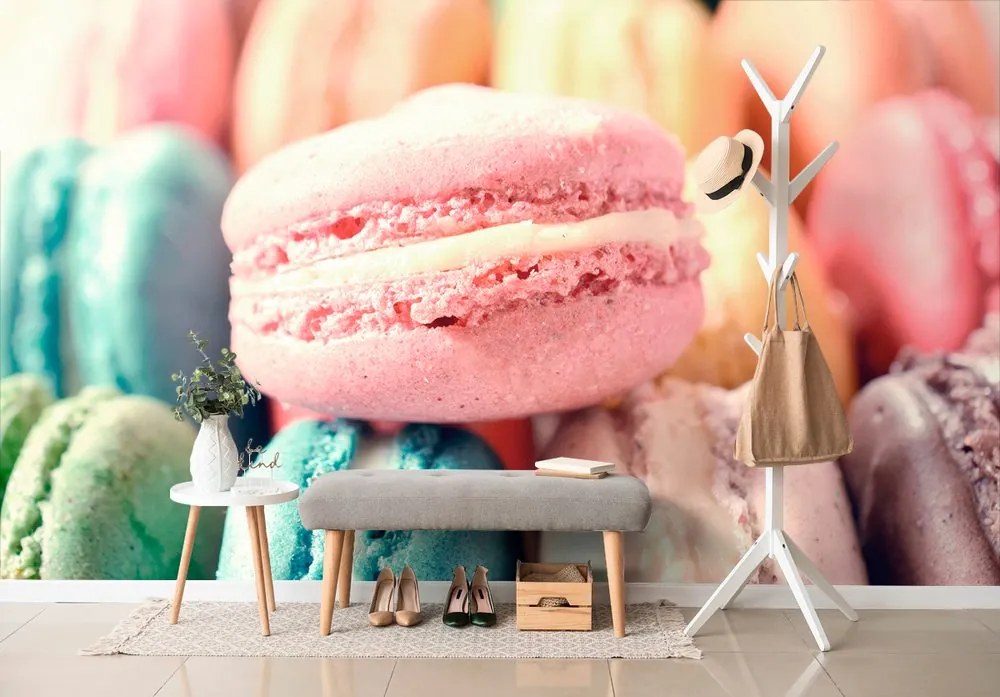 Carta da parati autoadesiva – Macarons colorati