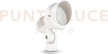 Terra proiettore con picchetto bianco 1 luce attacco gu10