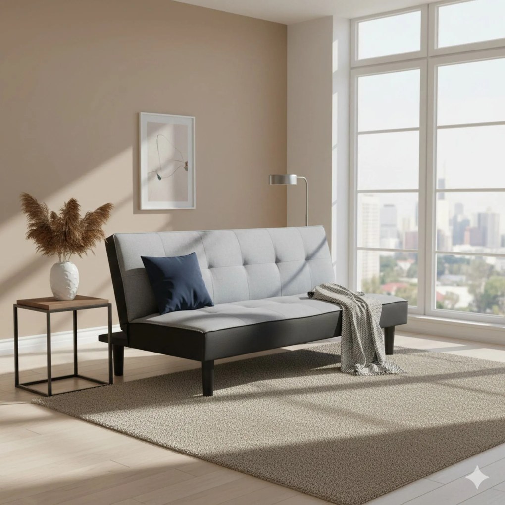 AIRTON - divano letto moderno in tessuto