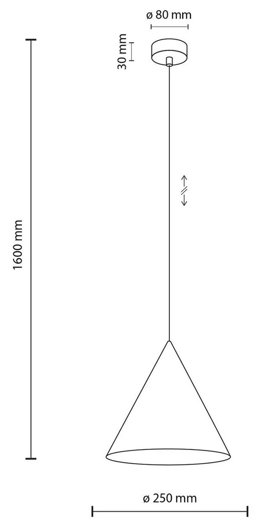 Lampada a sospensione Cono TK Lighting, dimmerabile, Bianco / Opale, Soggiorno / Sala da pranzo, Metallo, Moderno, Lampada a sospensione