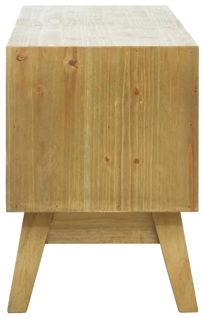 Mobile porta tv intagliato marrone 120x30x42 cm in legno