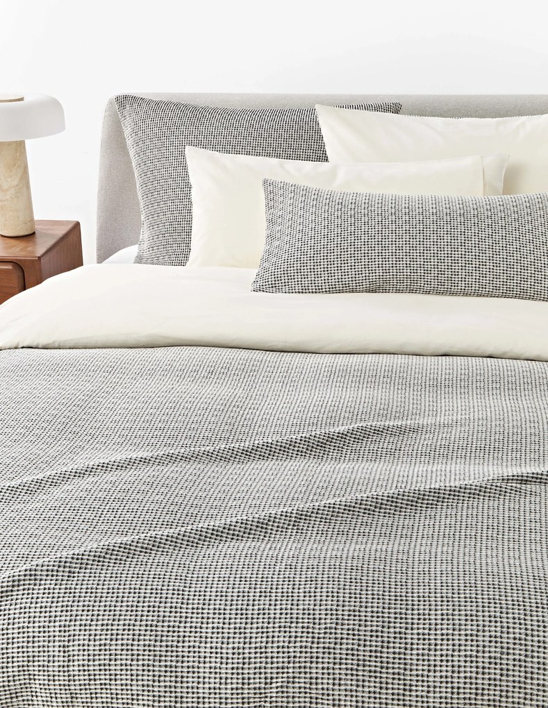 Copripiumino in cotone in piqué waffle Clemente