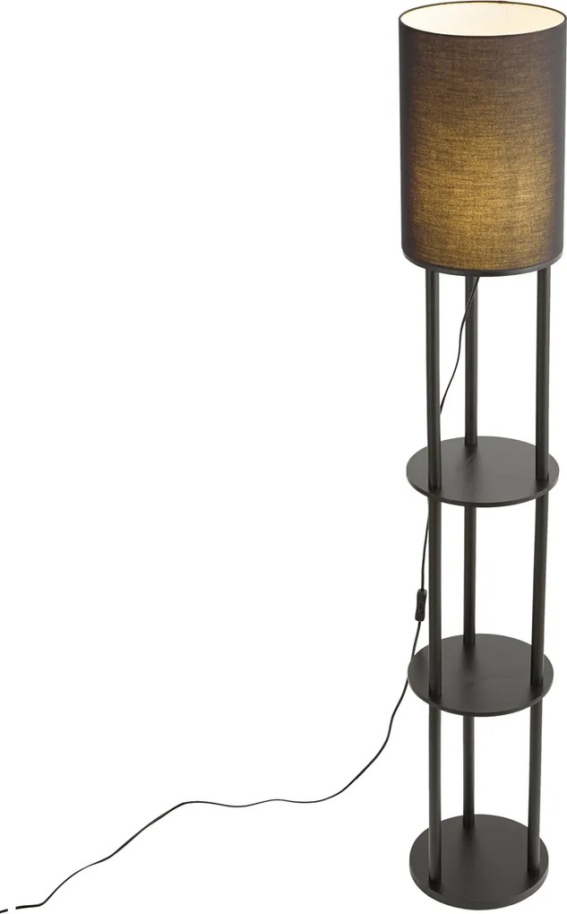 Smart vloerlamp zwart incl. Wifi A60 - Stojon