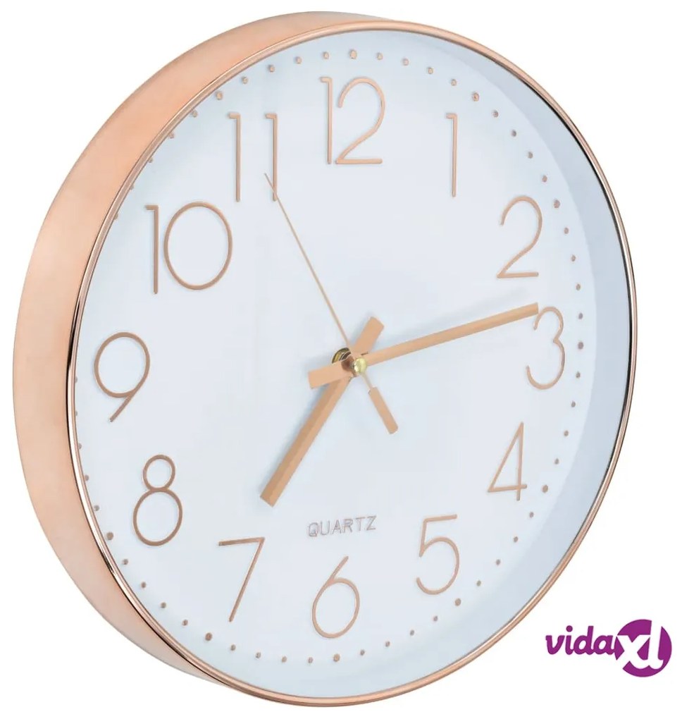 vidaXL Orologio da Parete 30 cm Oro Rosa