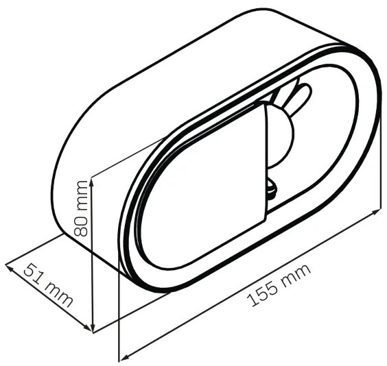 LED Piccola lampada notturna dimmerabile con sveglia BUNNY LED/1,2W/5V 3000K