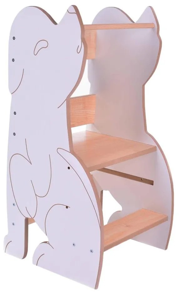 Torre d'apprendimento WOLF bianco/acero