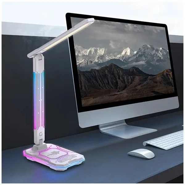 Lampada da tavolo LED RGB dimmerabile ricaricabile touch 7,5W 2700-5300K bianco