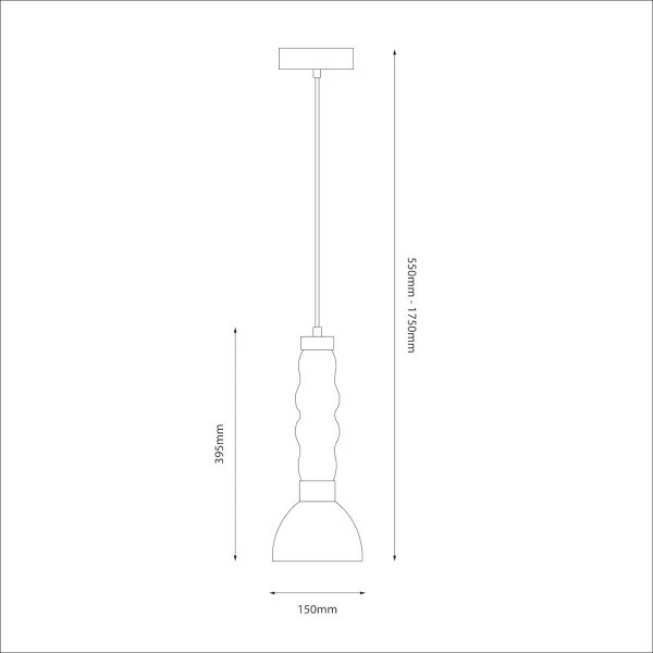 Lampadario LED a sospensione con filo LUCCO LED/13W/230V diametro 15 cm fumé