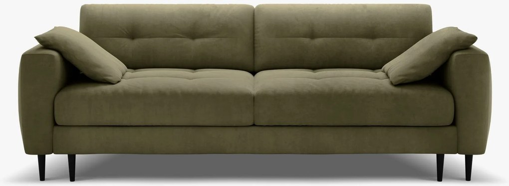 Divano letto Bemy 3 posti con contenitore in velluto – L242 cm