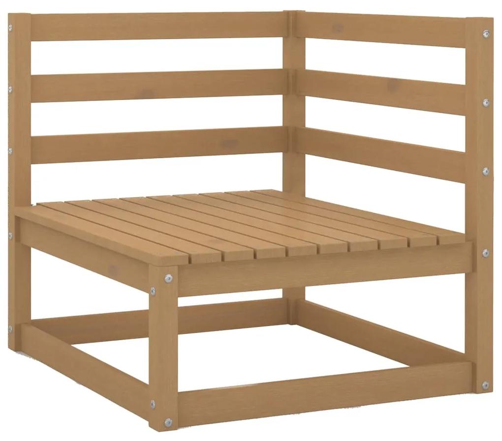 Set divani da giardino 2 pz miele in legno massello di pino